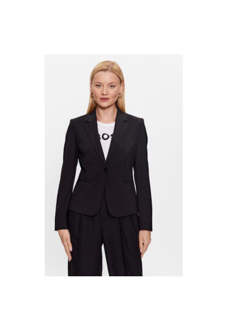 Sacou dama - 302401611 - Lana - Negru - Negru