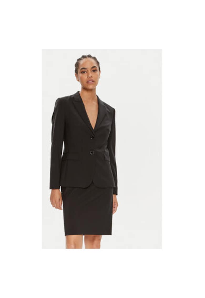 Sacou dama - 304437410 - Lana - Negru - Negru