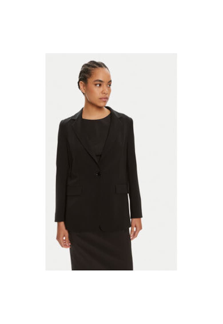 Sacou dama - 304437557 - Acetat/Poliester - Negru - Negru
