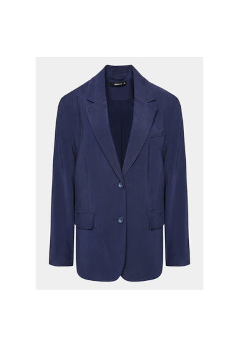 Sacou dama - 302990856 - Viscoza - Albastru - Albastru