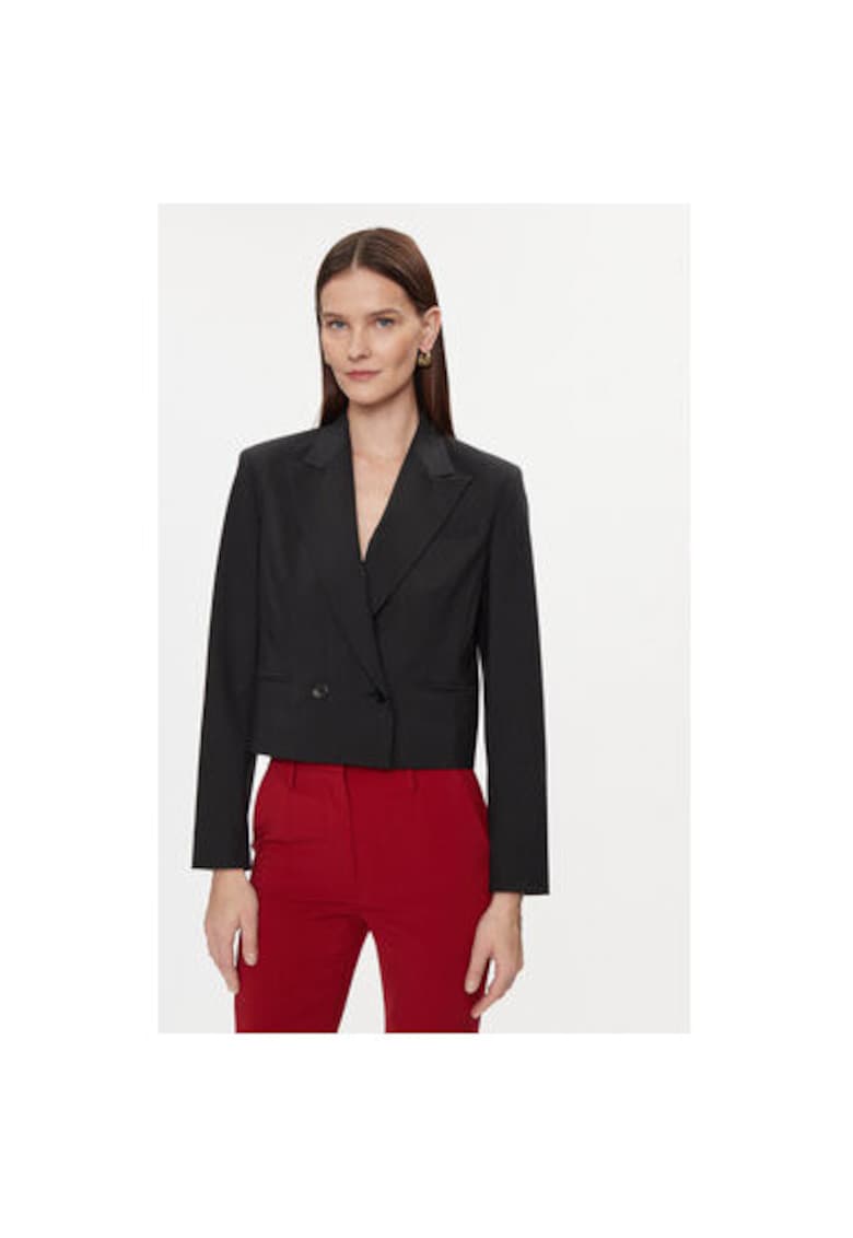 Sacou dama - 304035456 - Poliester reciclat/Lana - Negru Sacou dama - 304035456 - Poliester reciclat/Lana - Negru