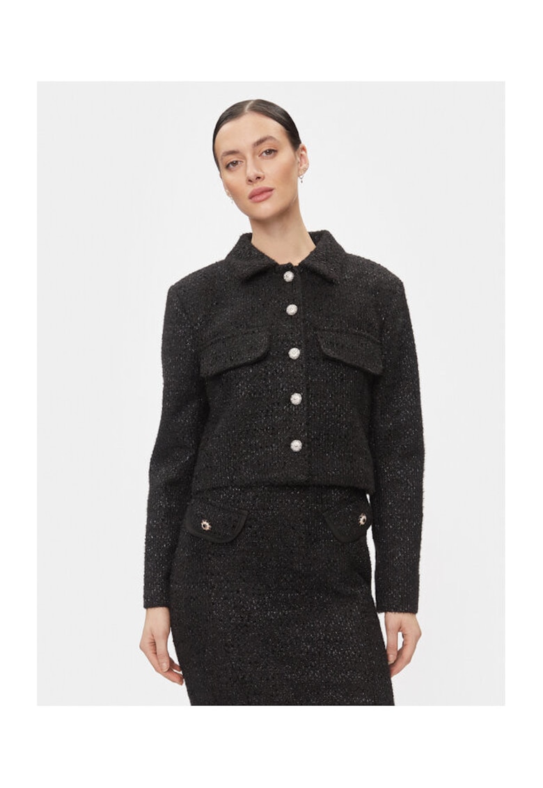 Sacou dama - 303890889 - Poliester - Negru - Negru