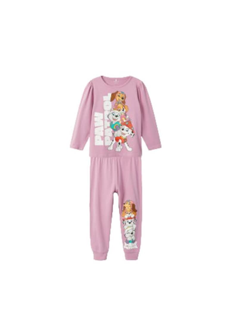 Pijamale copii - roz - bumbac-elastan -