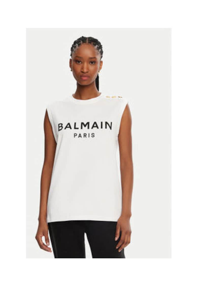 Top femei - alb - 100% bumbac -