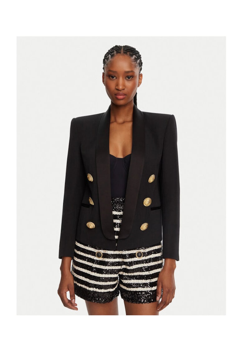 Sacou Dama - 305313898 - Lana - Negru - Negru