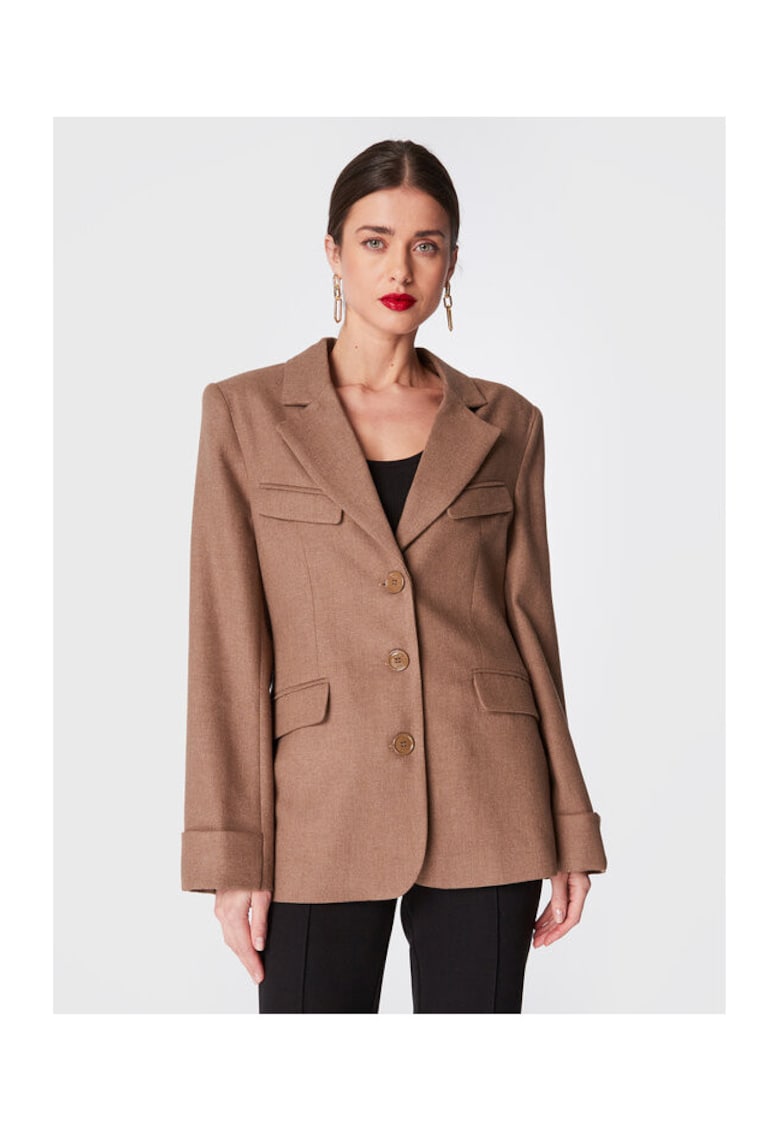 Sacou Dama - 301414308 - Viscoza - Lana - 38 - Maro