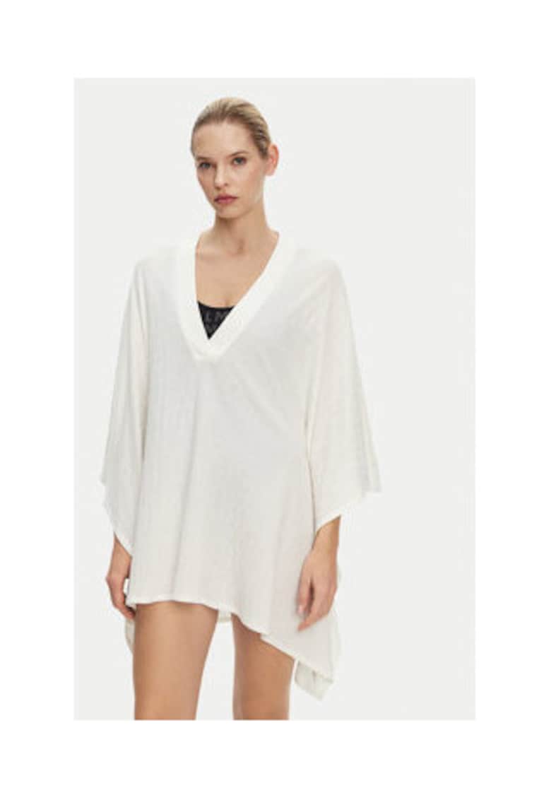 Pareo plaja - bej - bumbac si viscoza