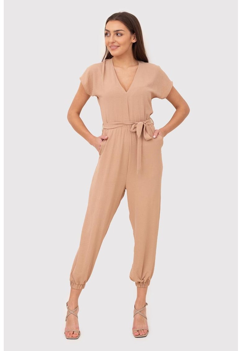 Salopeta cu maneci scurte si decolteu in V PA525