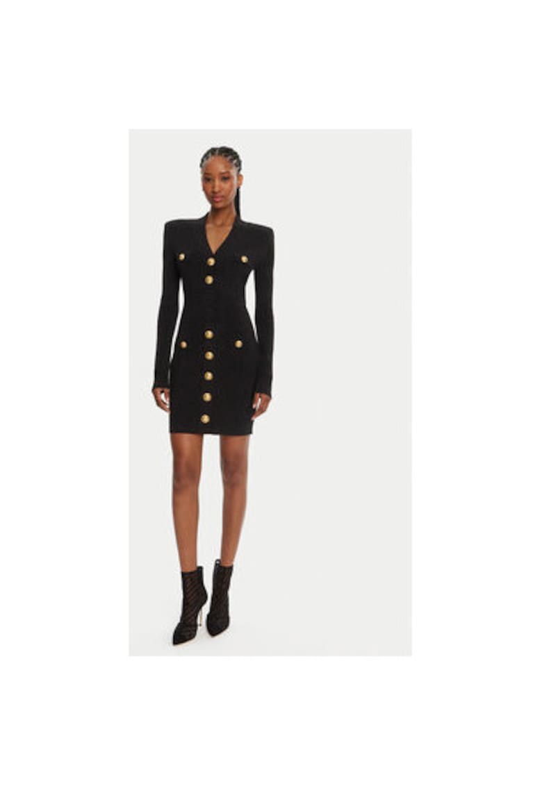 Rochie Dama -  305313836 - Viscoza - Poliester - Negru