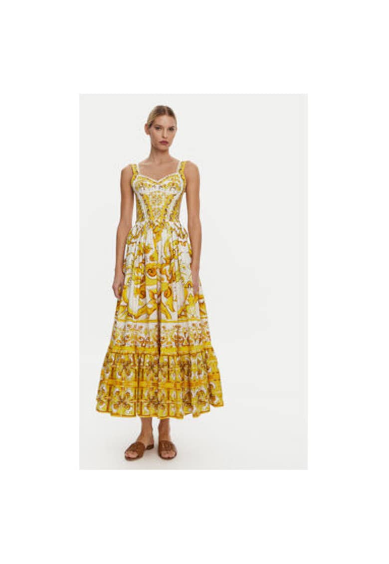 Rochie Dama - 305315434 - Bumbac - Galben