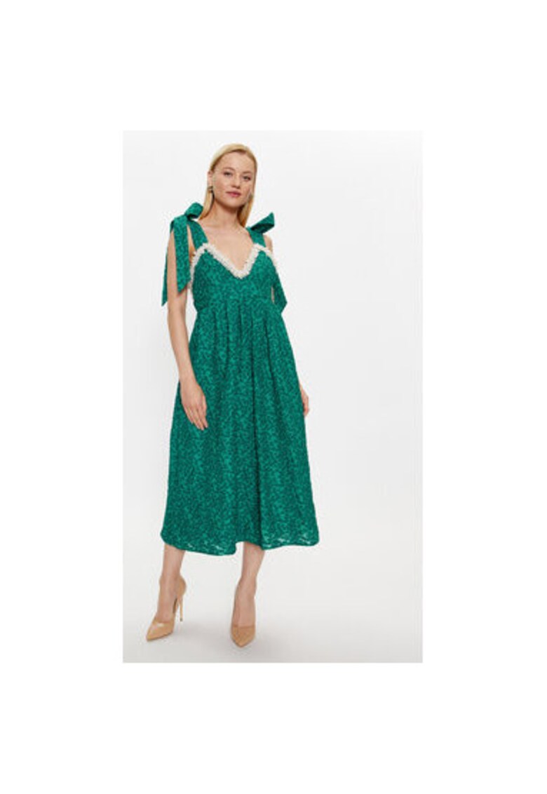 Rochie Dama - 302767120 - Poliester - Poliamida - Verde - Verde