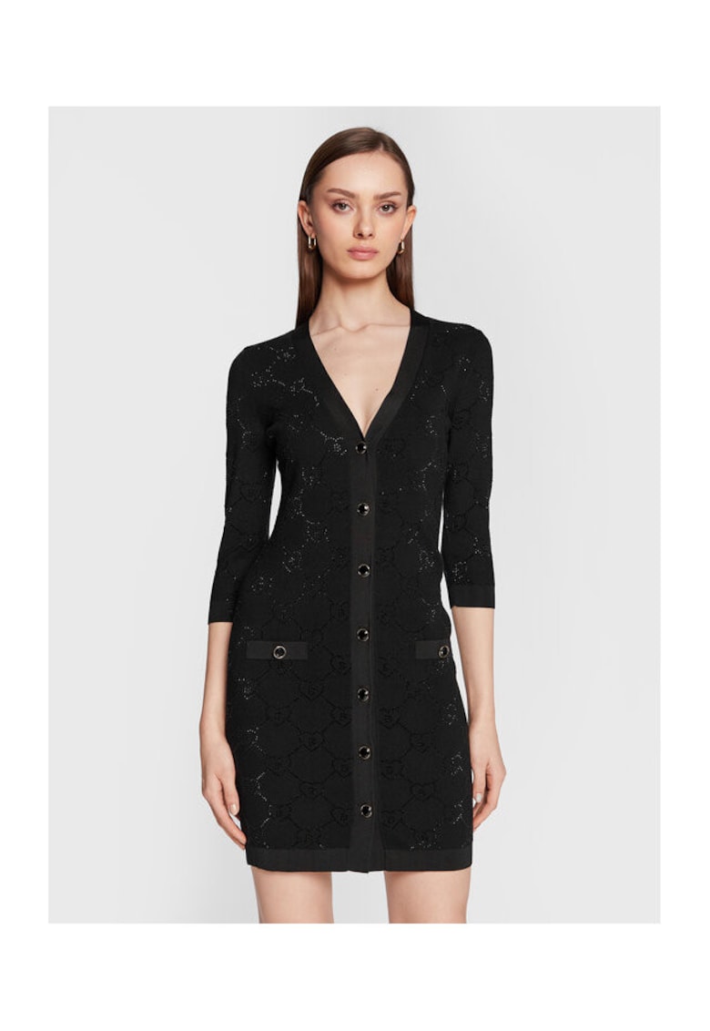 Rochie Dama - 302511501 - Viscoza - Poliester - Negru - Negru