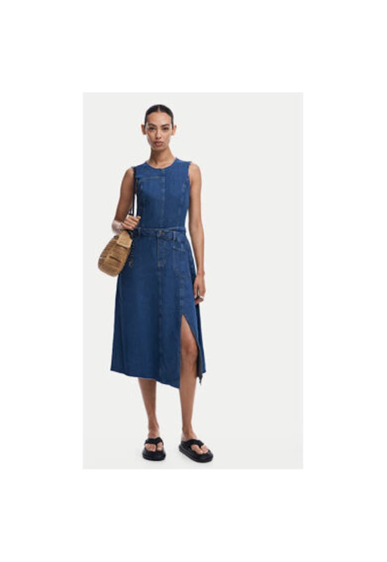 Rochie dama - 304478284 - Bumbac - Albastru Rochie dama - 304478284 - Bumbac - Albastru