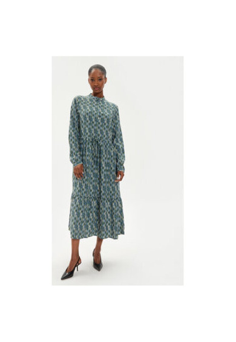 Rochie dama - 303738570 - Viscoza - Verde - Verde