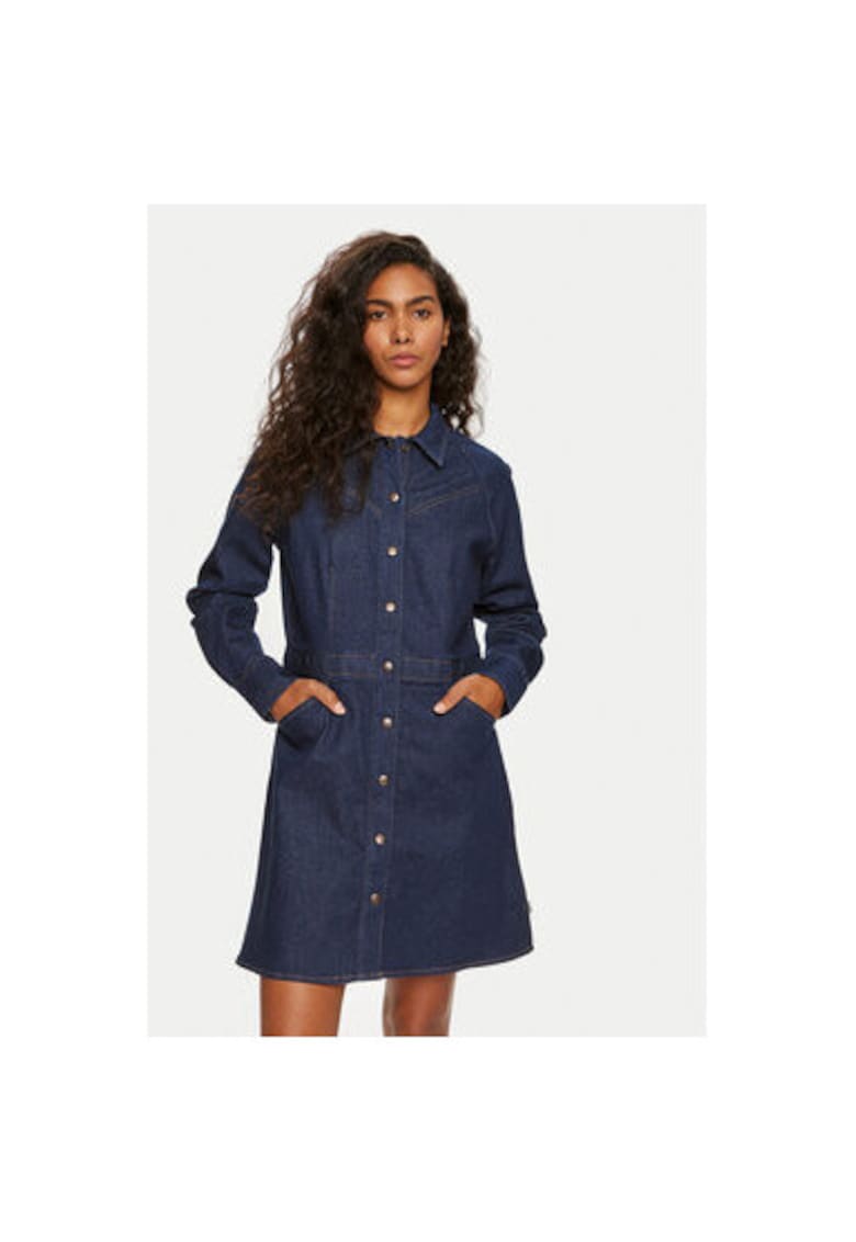 Rochie dama - 304596469 - Bumbac - Albastru