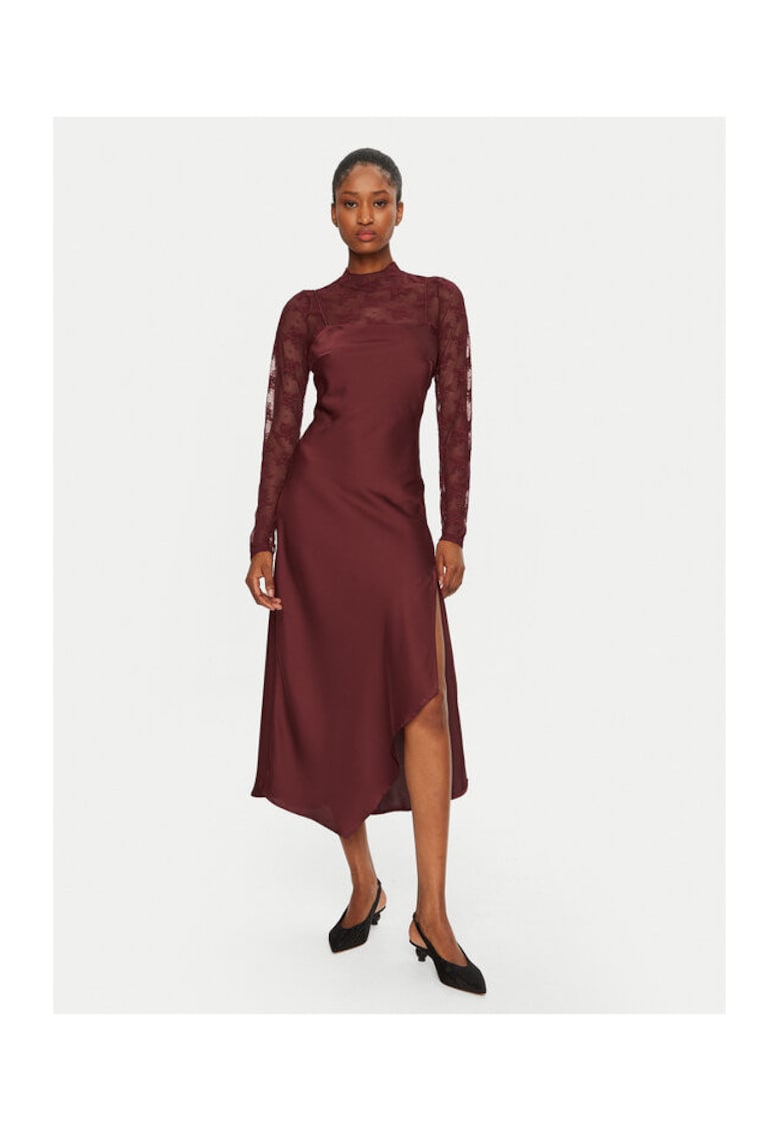 Rochie cu insertii cu dantela - Negru