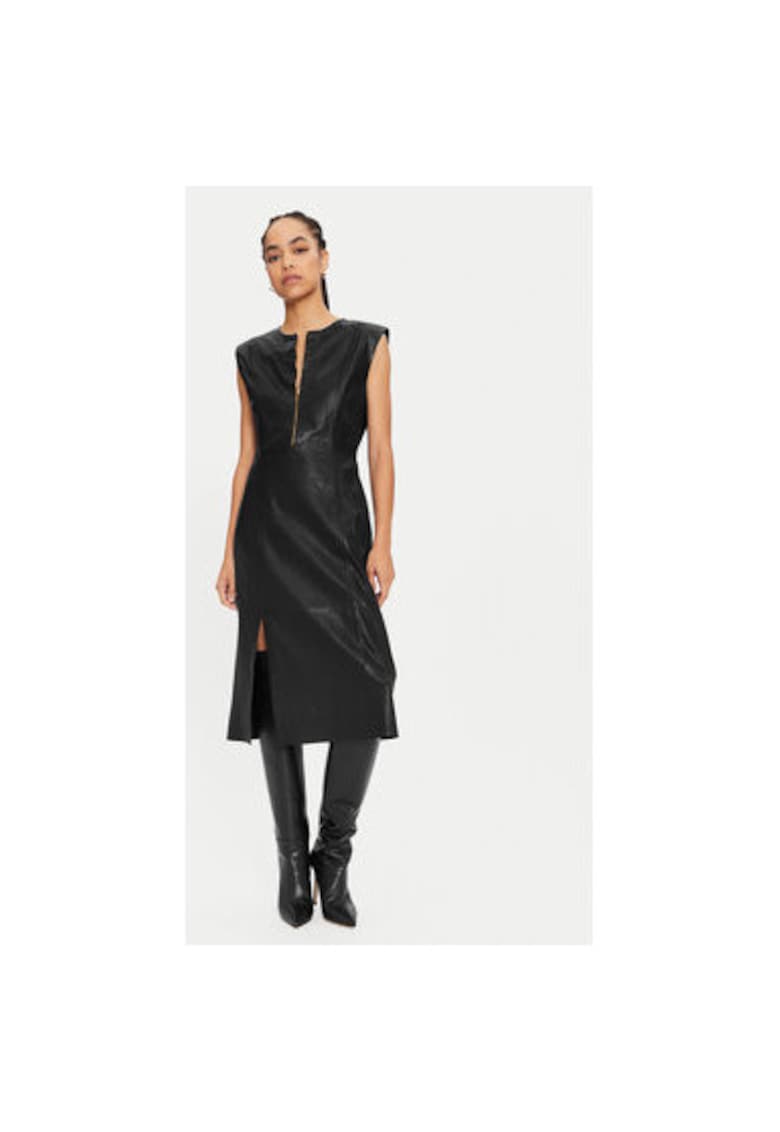 Rochie Dama -  304010217 - Piele naturala - Negru