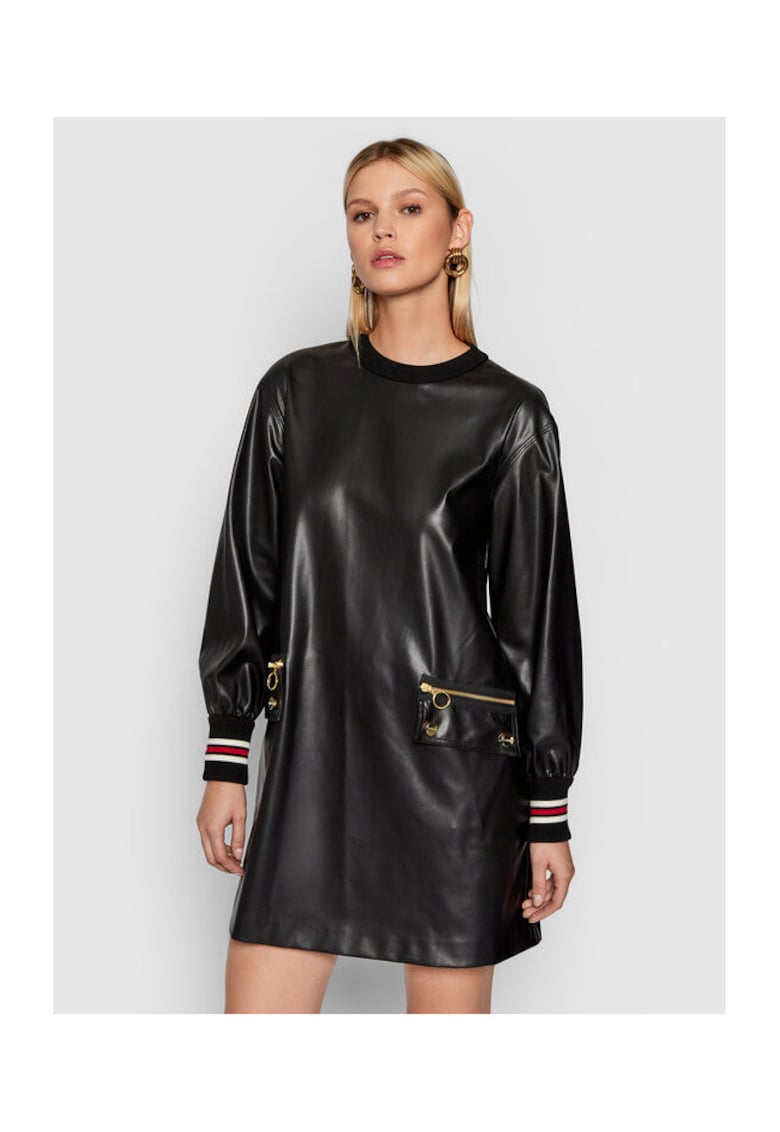 Rochie Dama - 208732307 - Imitatie de piele - 38 - Negru