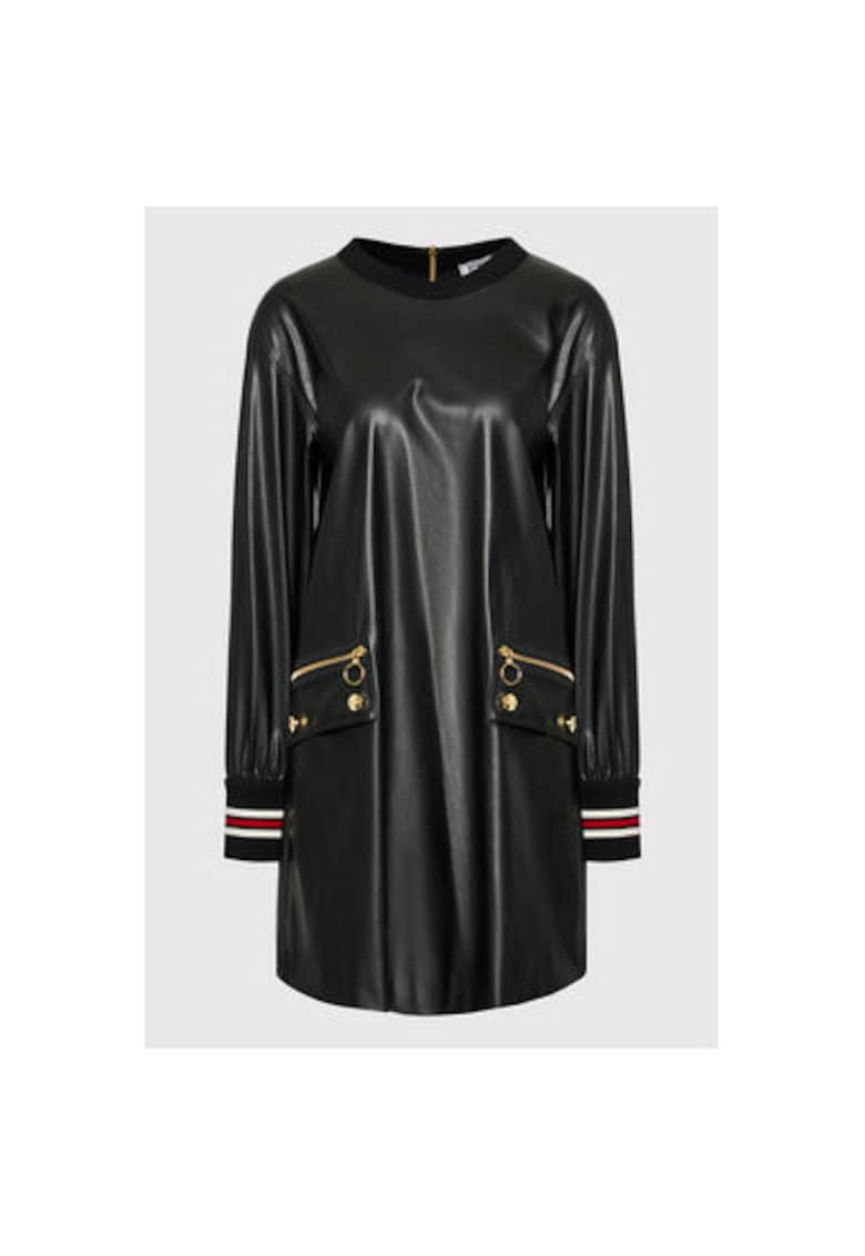 Rochie Dama -  208732307 - Imitatie de piele - 38 - Negru