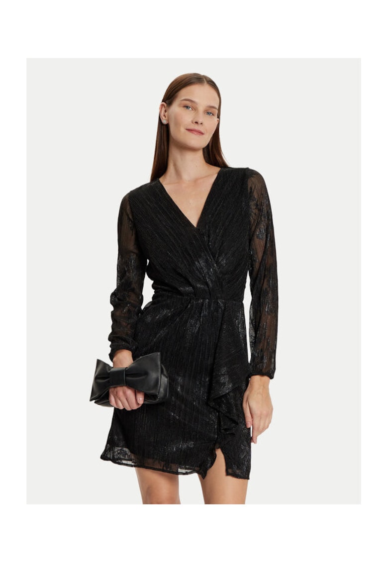 Rochie Dama - 304486586 - Poliester - Fibra metalica - Negru - Negru