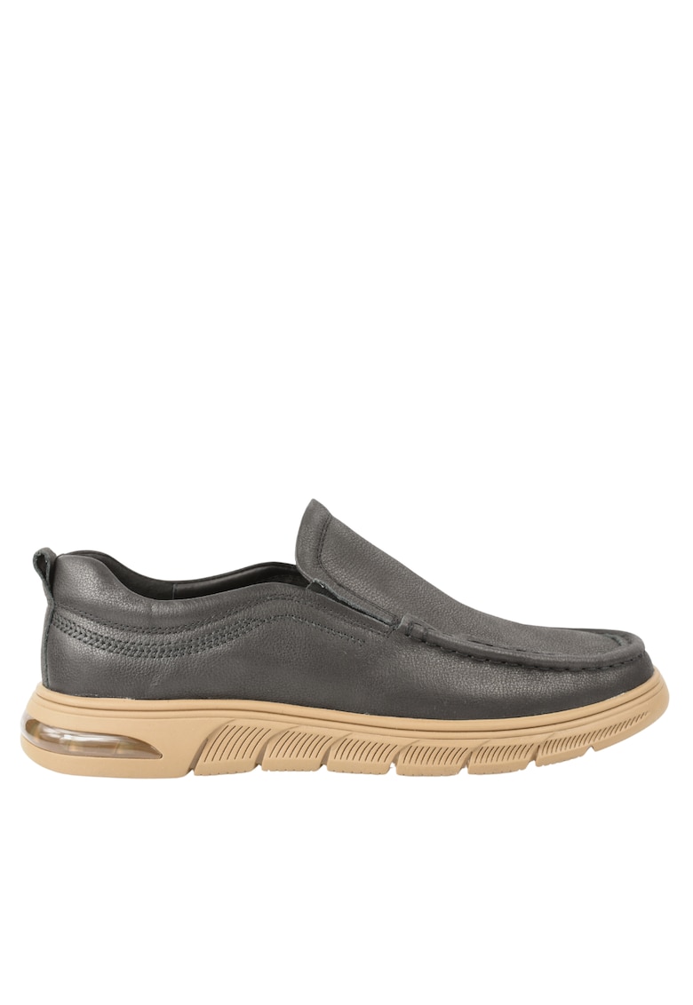 Pantofi casual - barbati - J12 negru - piele nabuc - Negru
