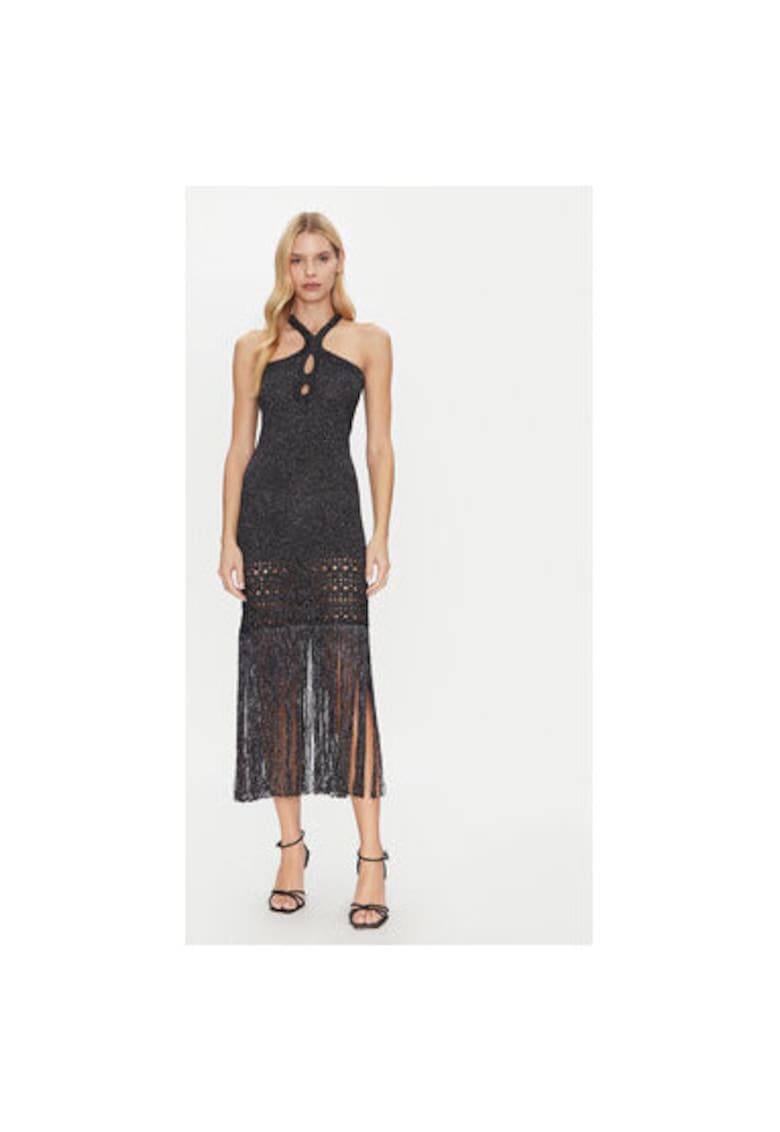 Rochie dama -  305172501 - Viscoza/Fibre metalice - Negru