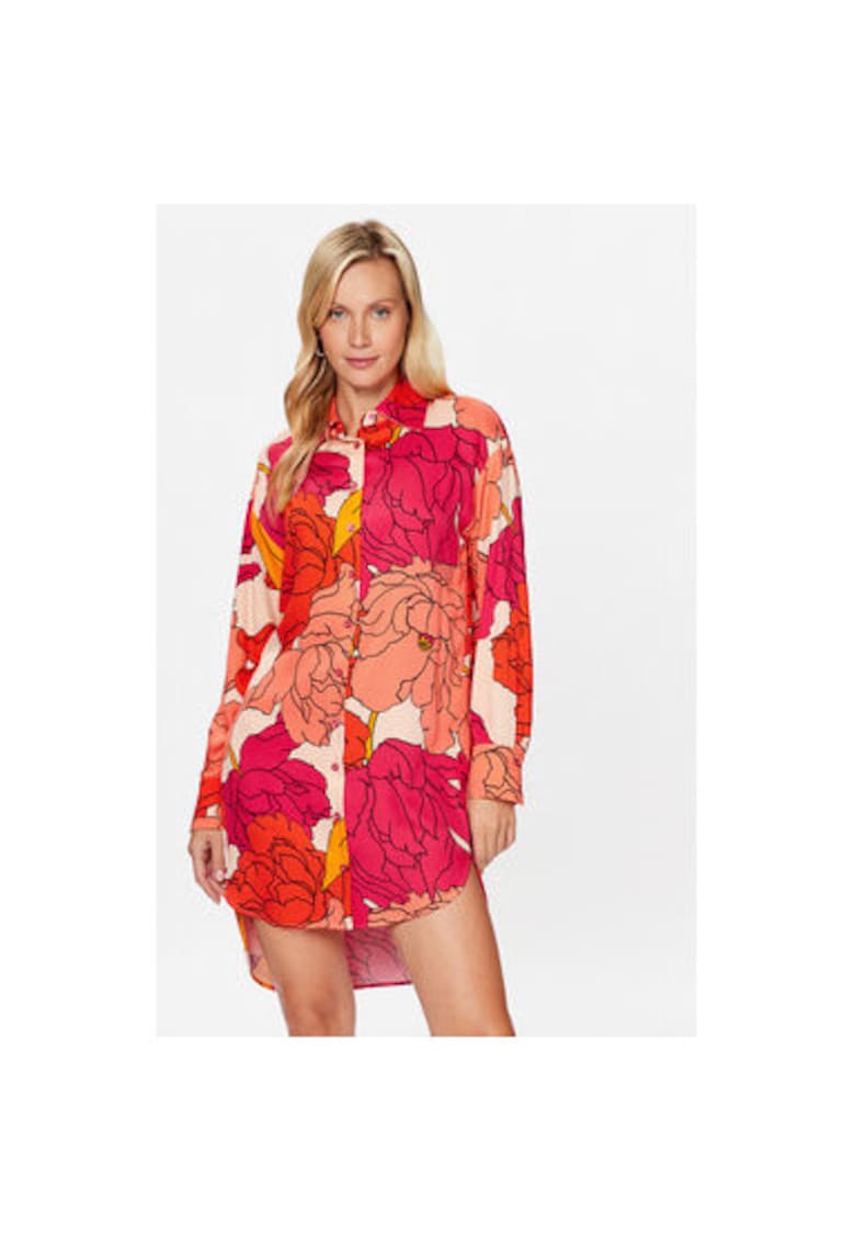 Rochie dama - 302463053 - Viscoza - Rosu