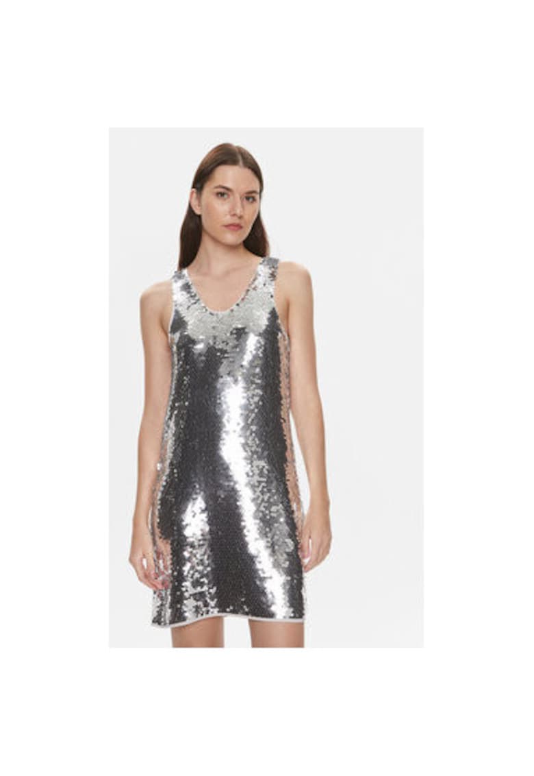 Rochie dama - 303646615 - Poliester - Argintiu Rochie dama - 303646615 - Poliester - Argintiu