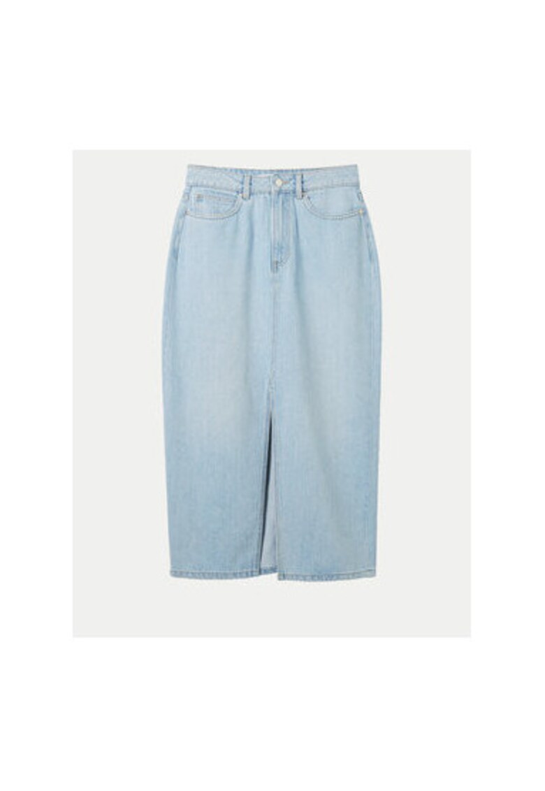 Fusta dama - 303524142 - Bumbac/Lyocell - M INTL - Albastru