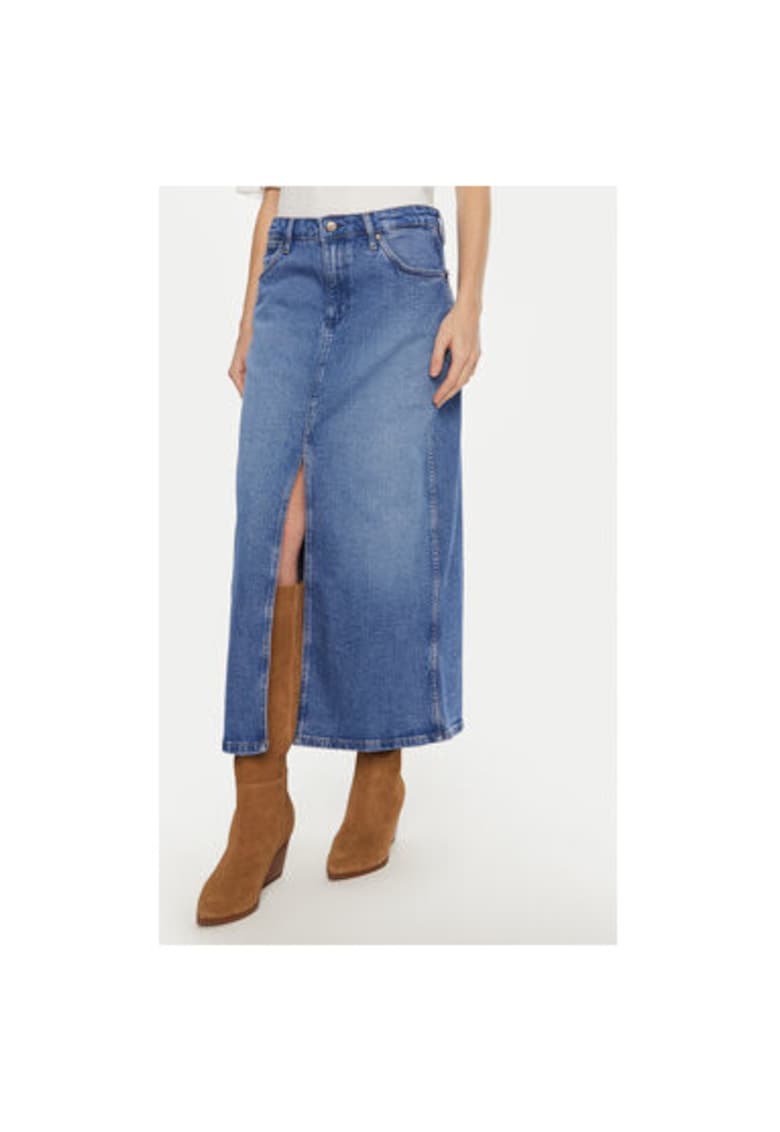 Fusta dama - 304282560 - Bumbac - Albastru - Albastru