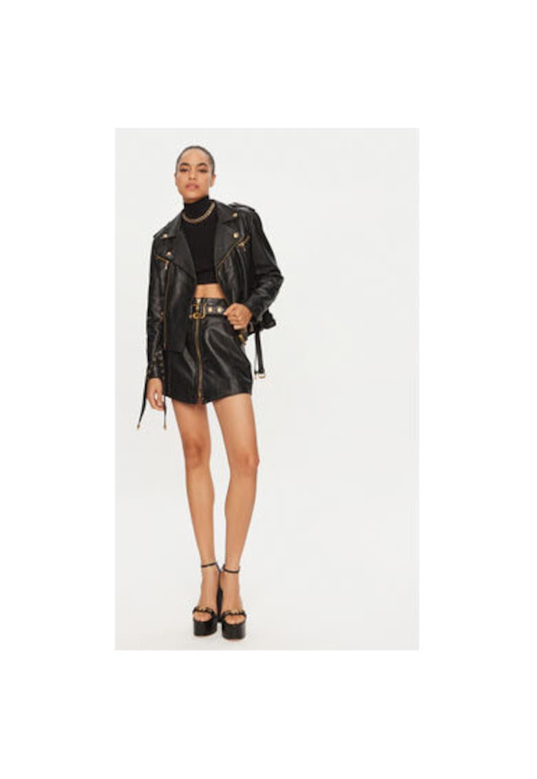 Fusta dama -  304381430 - Piele naturala - Negru