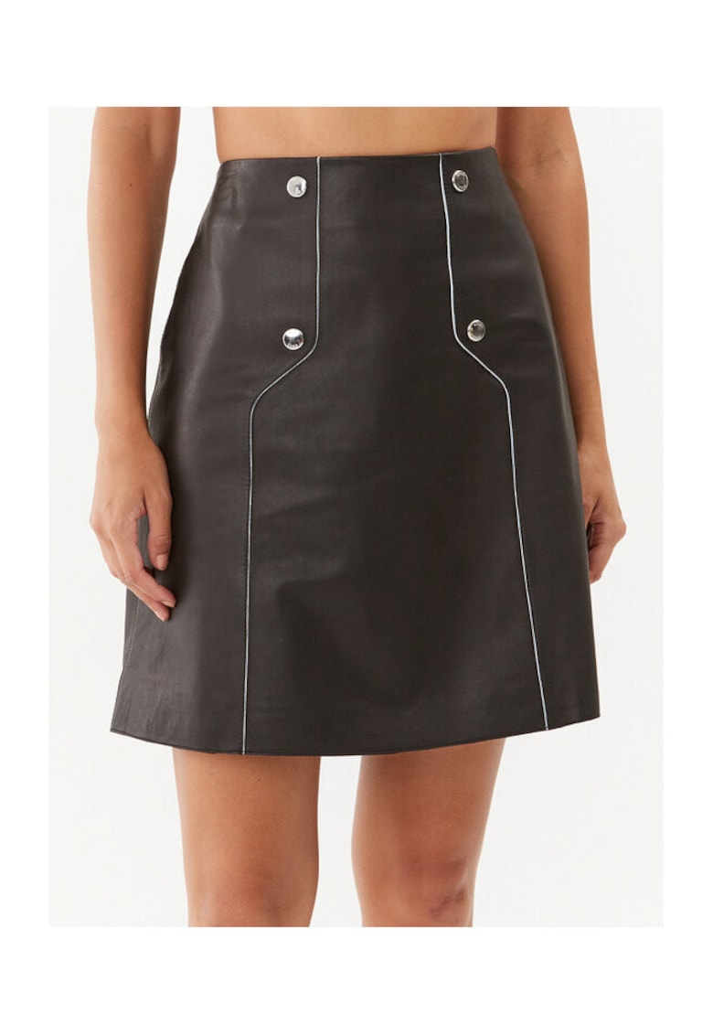 Fusta din piele - neagra -