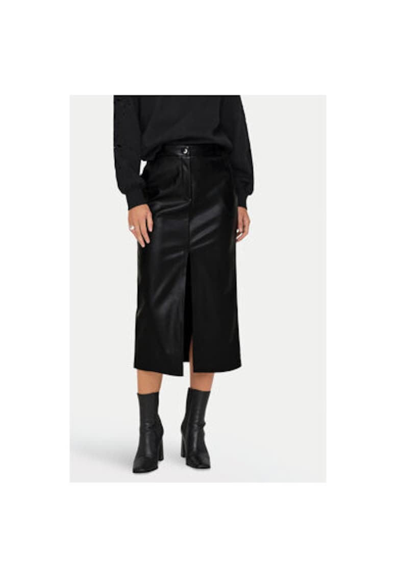 Fusta Dama - 304494130 - Imitatie de piele - XL INTL - Negru