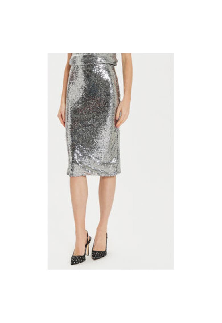 Fusta dama -  304776472 - Poliester - Argintiu