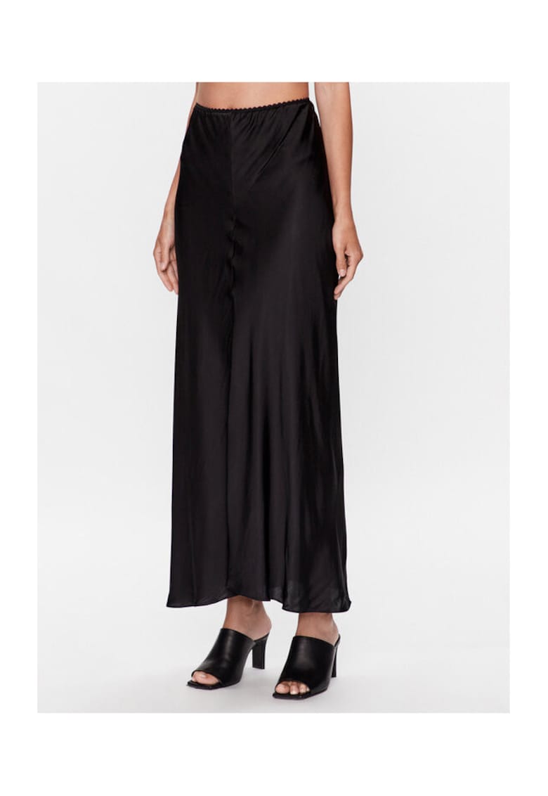 Fusta dama - 302672837 - Viscoza - Negru - Negru