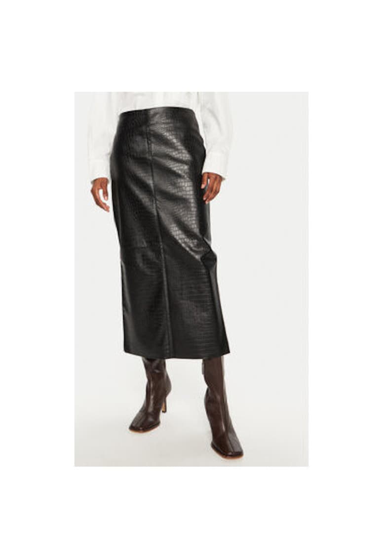 Fusta dama - 304010026 - Piele ecologica - Negru Fusta dama - 304010026 - Piele ecologica - Negru