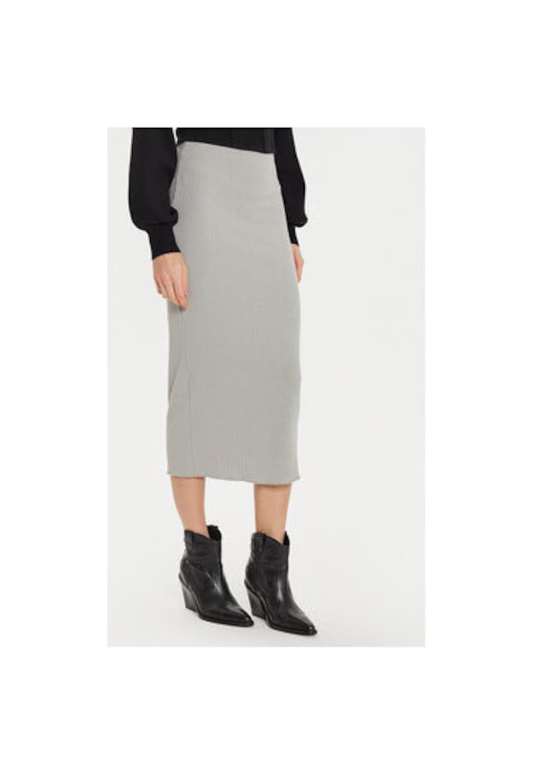 Fusta dama - 304581953 - Poliester/Viscoza - Gri - Gri