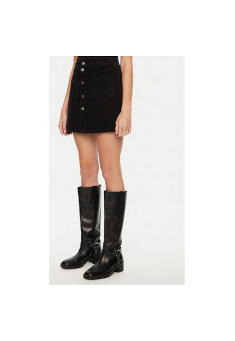 Fusta dama - 304648243 - Bumbac - Negru - Negru