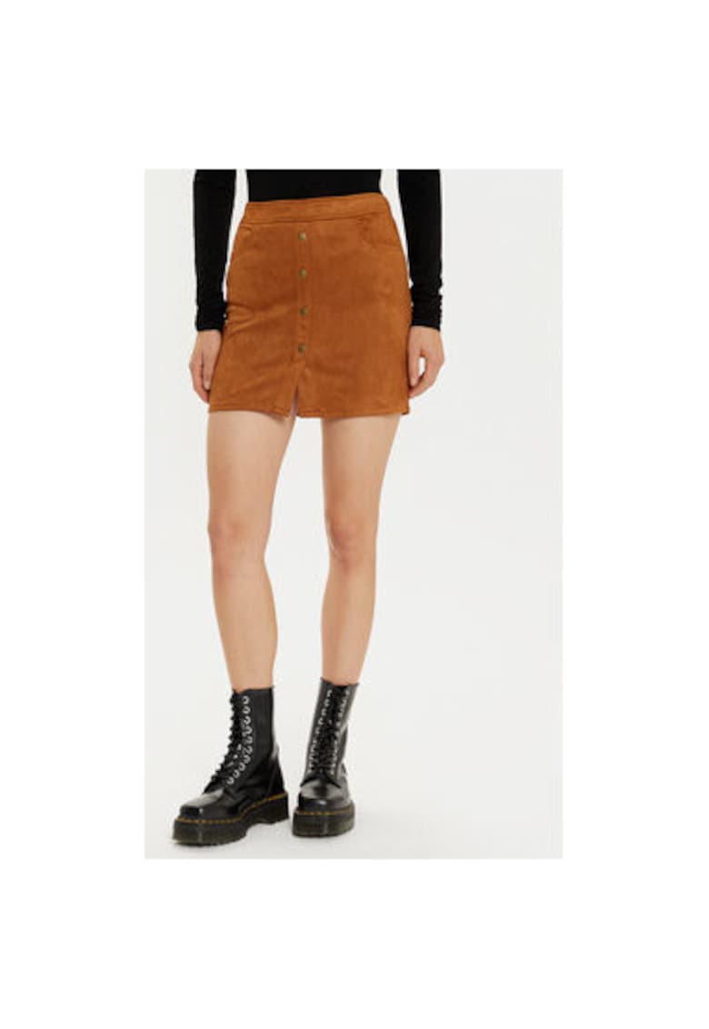 Fusta dama - 304838996 - Piele ecologica - Maro - Maro