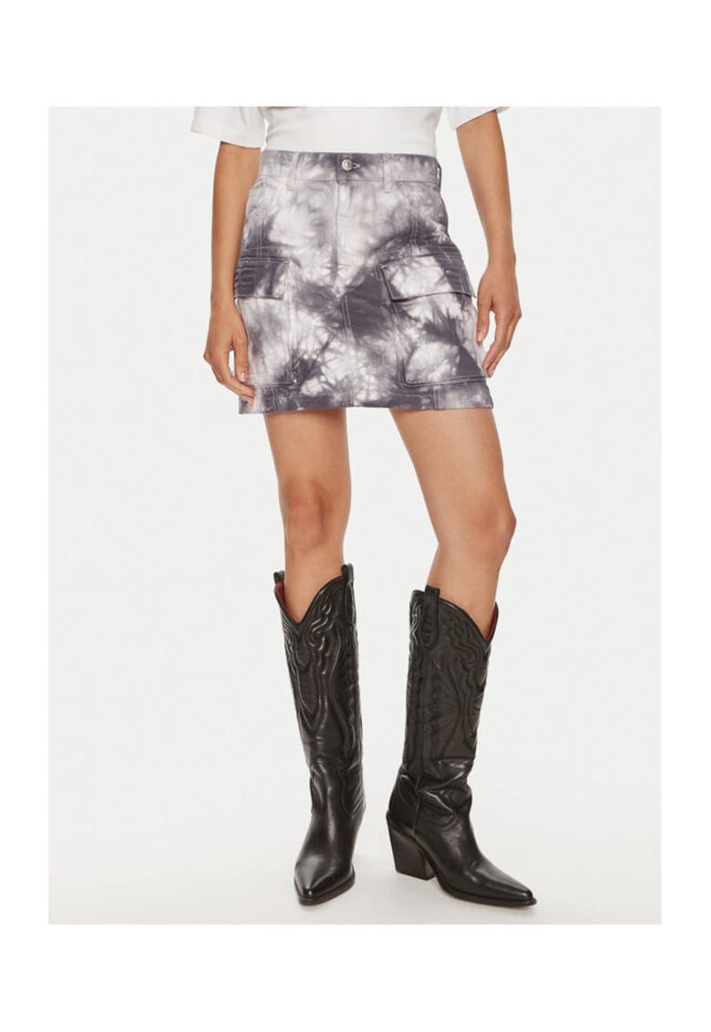 Fusta dama - 304354373 - Bumbac - Gri - Gri