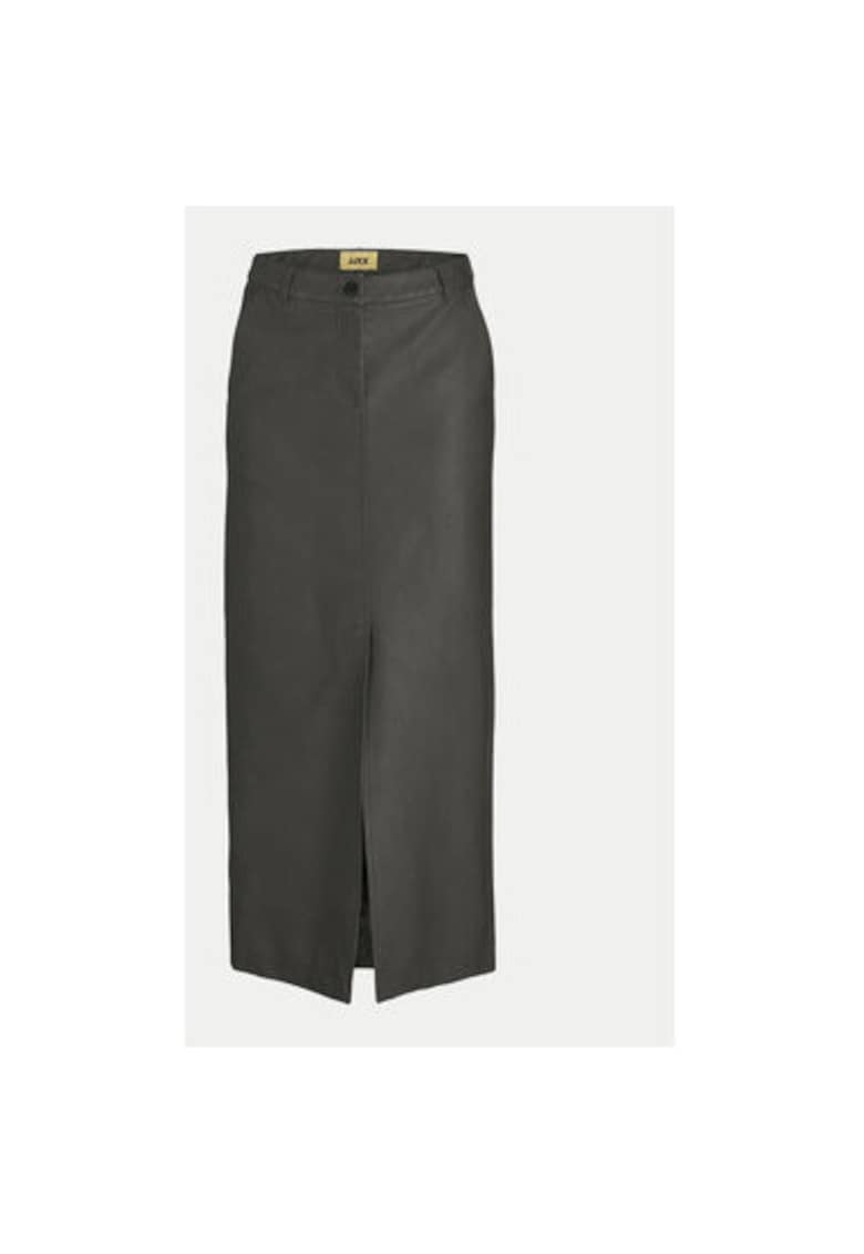 Fusta dama - 304511554 - Piele ecologica - Negru - Negru