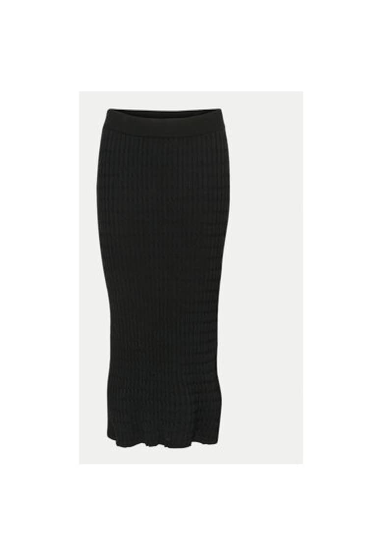 Fusta dama - 304751950 - Viscoza/Nylon - Negru