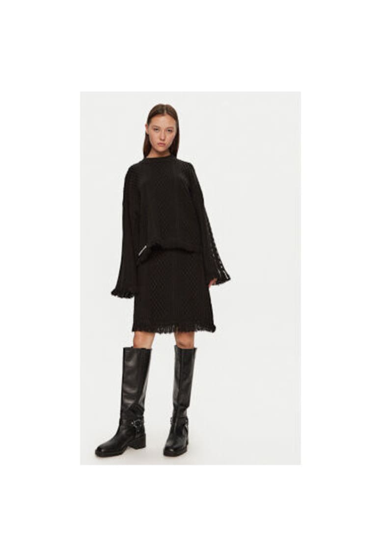 Fusta dama - 304177118 - Acril/Poliester/Nylon - Negru - Negru