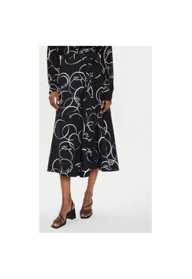 Fusta dama - 303997892 - Viscoza - Negru - Negru