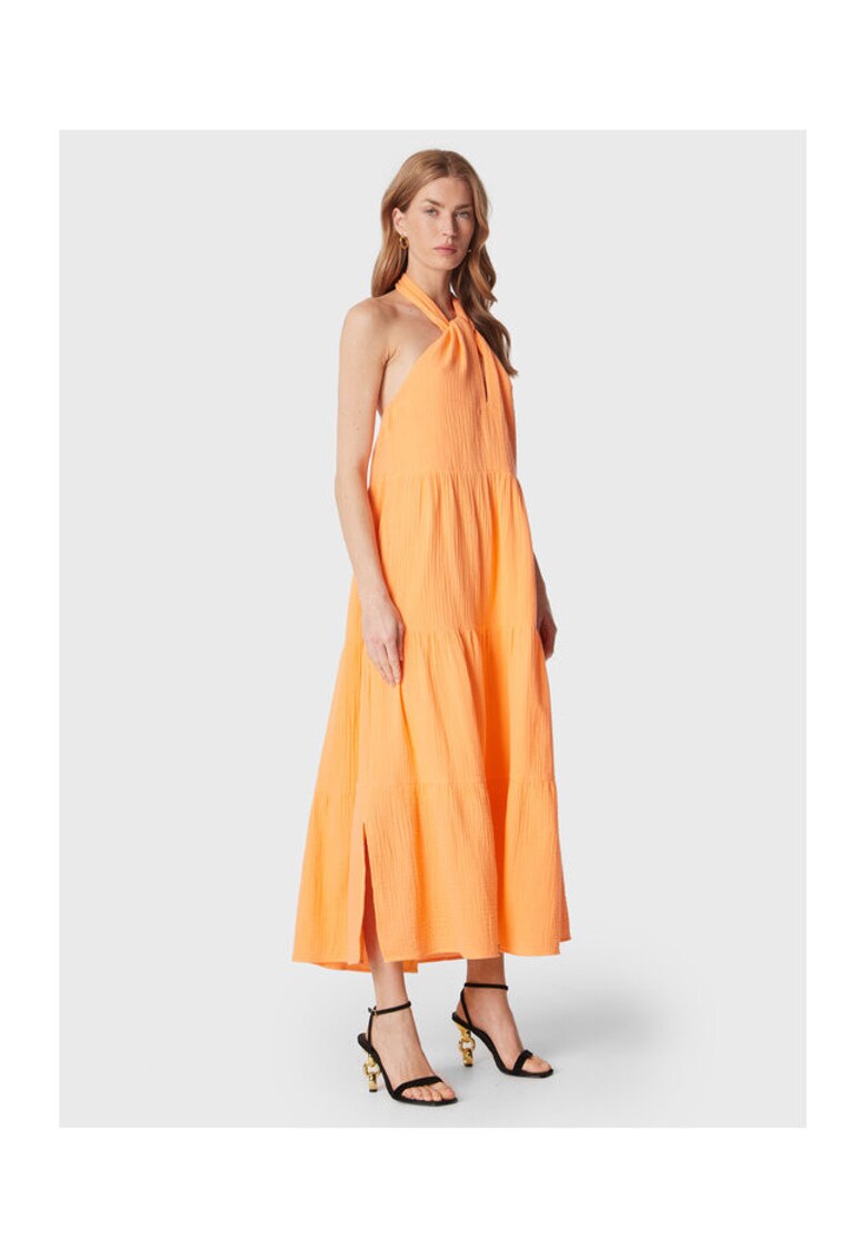 Rochie dama - 301895725 - Bumbac - Portocaliu - Portocaliu