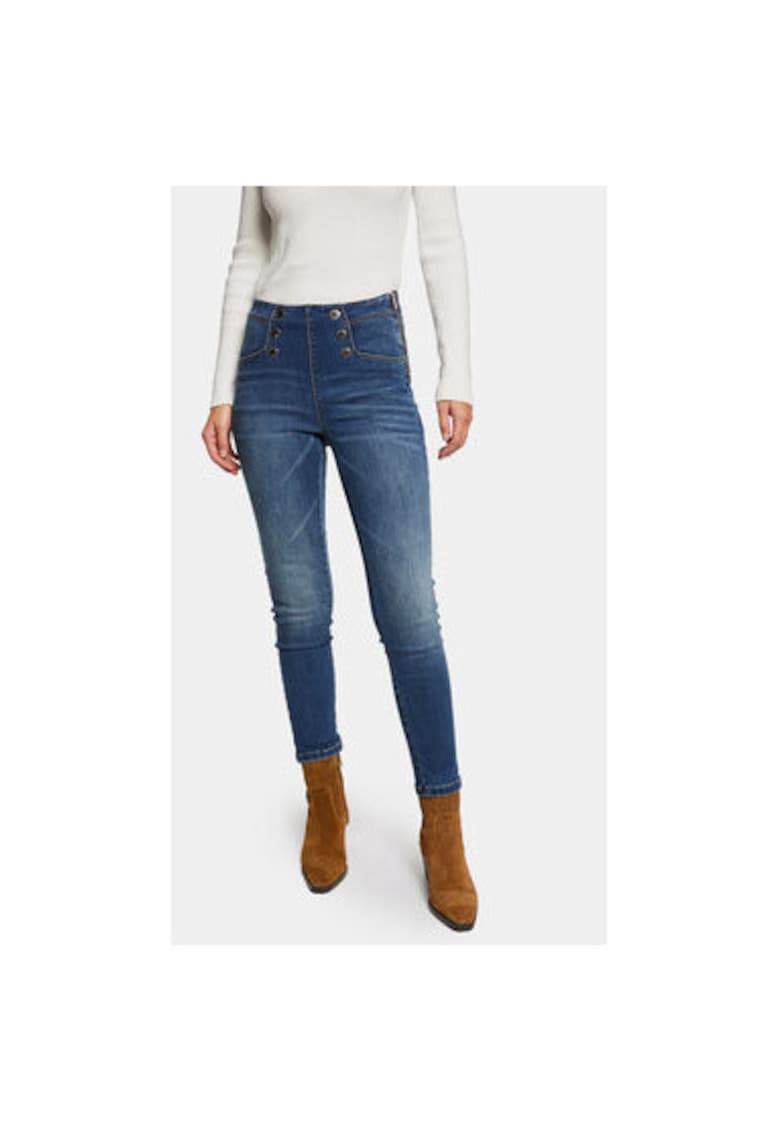 Blugi dama - 303917661 - Bumbac/Poliester - Albastru