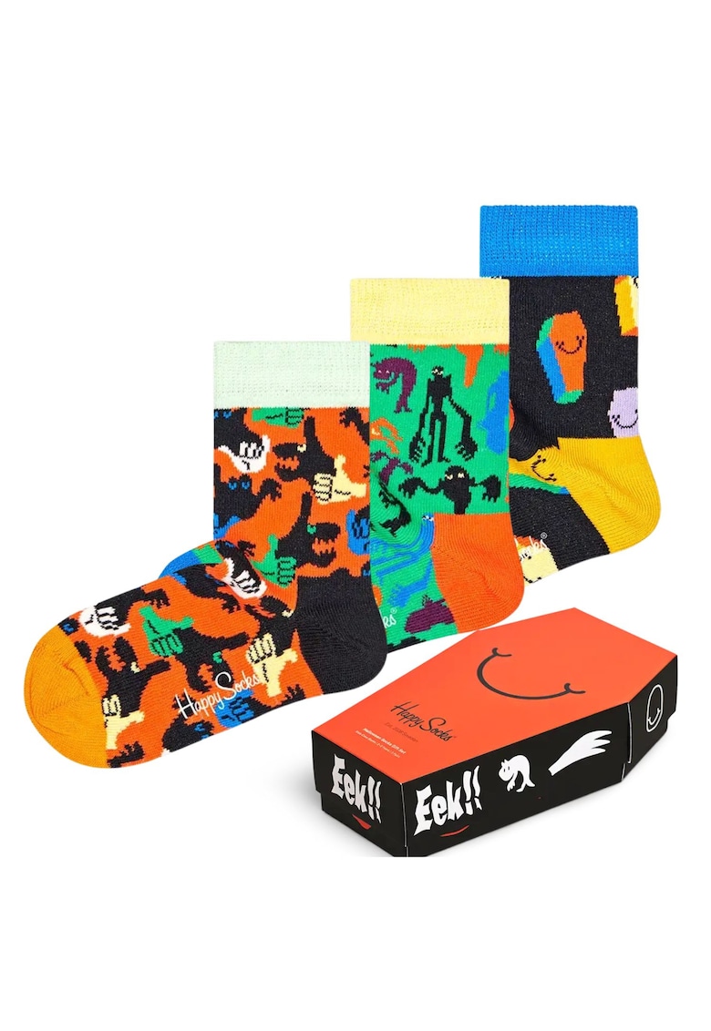 Set 3 perechi sosete fete - Bumbac - Multicolor