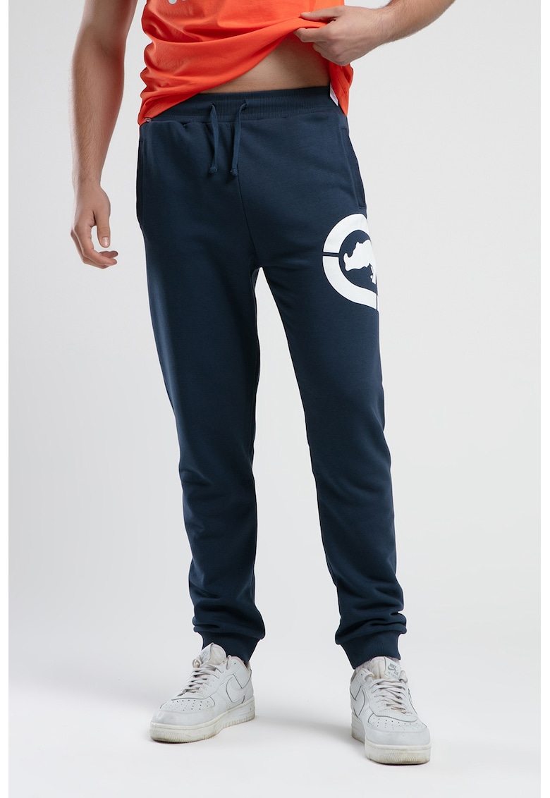 Pantaloni de trening cu snur de ajustare si logo