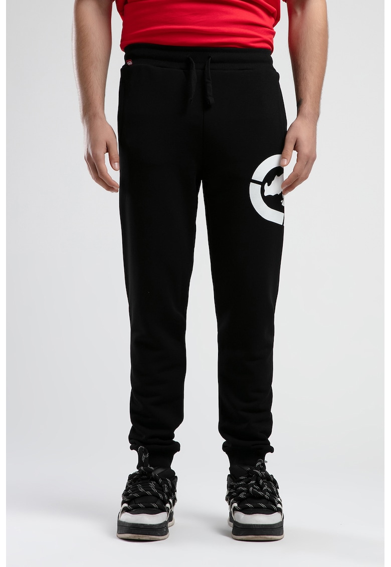 Pantaloni de trening cu snur de ajustare si logo