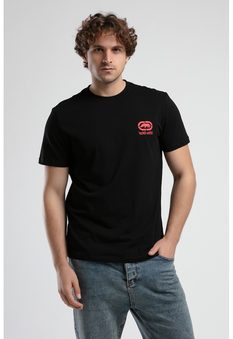 Tricou din bumbac cu logo pe piept